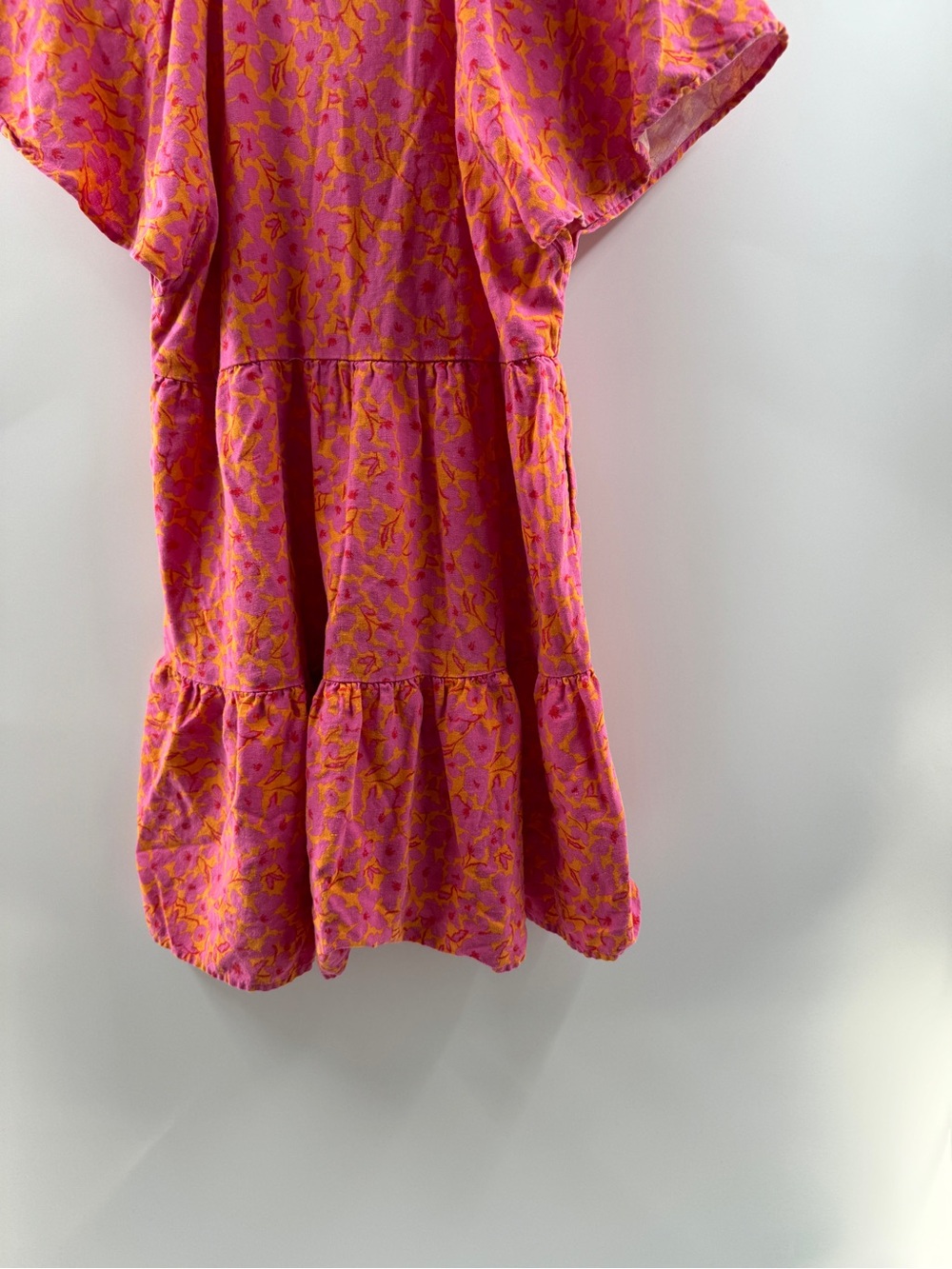 Universal Thread Pink Orange Floral Linen Blend Mini Dress – Women’s Medium - Picture 9 of 9